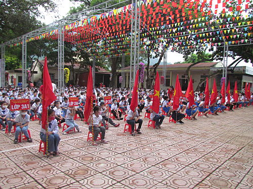 Quang cảnh Lễ khai giảng tại Trường Tiểu học Mường So (huyện Phong Thổ) -  Ảnh: Thanh Hoa
